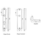 Lever on Escutcheon set - Passage Trim Set without mechanism