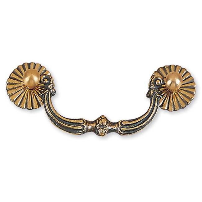Bouvet - Period Cabinet Pull with Escucheons - Antique Bronze