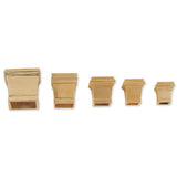 Bouvet - Square Foot for cabinet - Polished Brass 052
