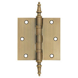Bouvet - Ball Bearing Hinge with Steeple Tips - Antique Brass 057