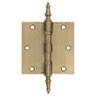 Bouvet - Ball Bearing Hinge with Steeple Tips - Antique Brass 057