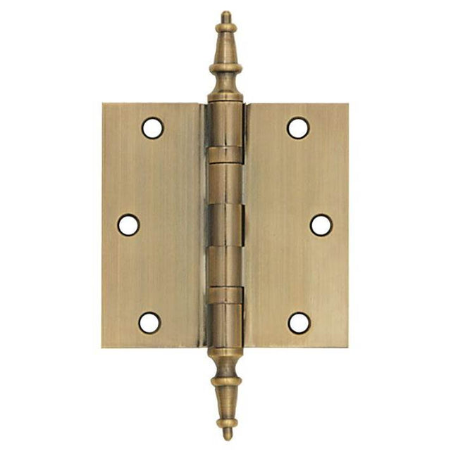 Bouvet - Ball Bearing Hinge with Steeple Tips - Antique Brass 057