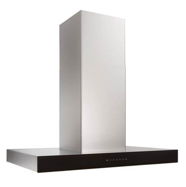 BEST Range Hoods - ISPIRA ISLAND 36'' 600 CFM SS Black Glass - Stainless Steel