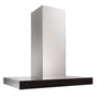 BEST Range Hoods - ISPIRA ISLAND 36'' 600 CFM SS Black Glass - Stainless Steel