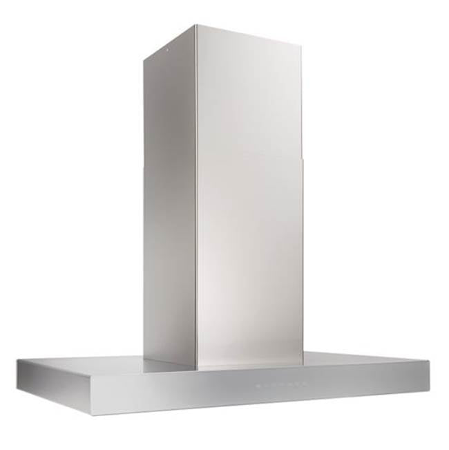 BEST Range Hoods - ISPIRA ISLAND 36'' 600 CFM SS Brushed Gray Glass - Stainless Steel