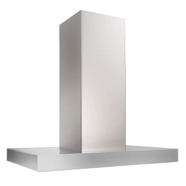 BEST Range Hoods - ISPIRA ISLAND 36'' 600 CFM SS Brushed Gray Glass - Stainless Steel
