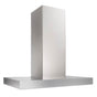 BEST Range Hoods - ISPIRA ISLAND 36'' 600 CFM SS Brushed Gray Glass - Stainless Steel