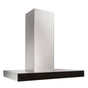 BEST Range Hoods - ISPIRA CHIMNEY 30'' 600 CFM SS Black Glass - Stainless Steel