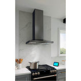 30-Inch Wall Mount Chimney Hood W/ Smartsense And Voice Control, 650 Max Blower Cfm, Black Stainless