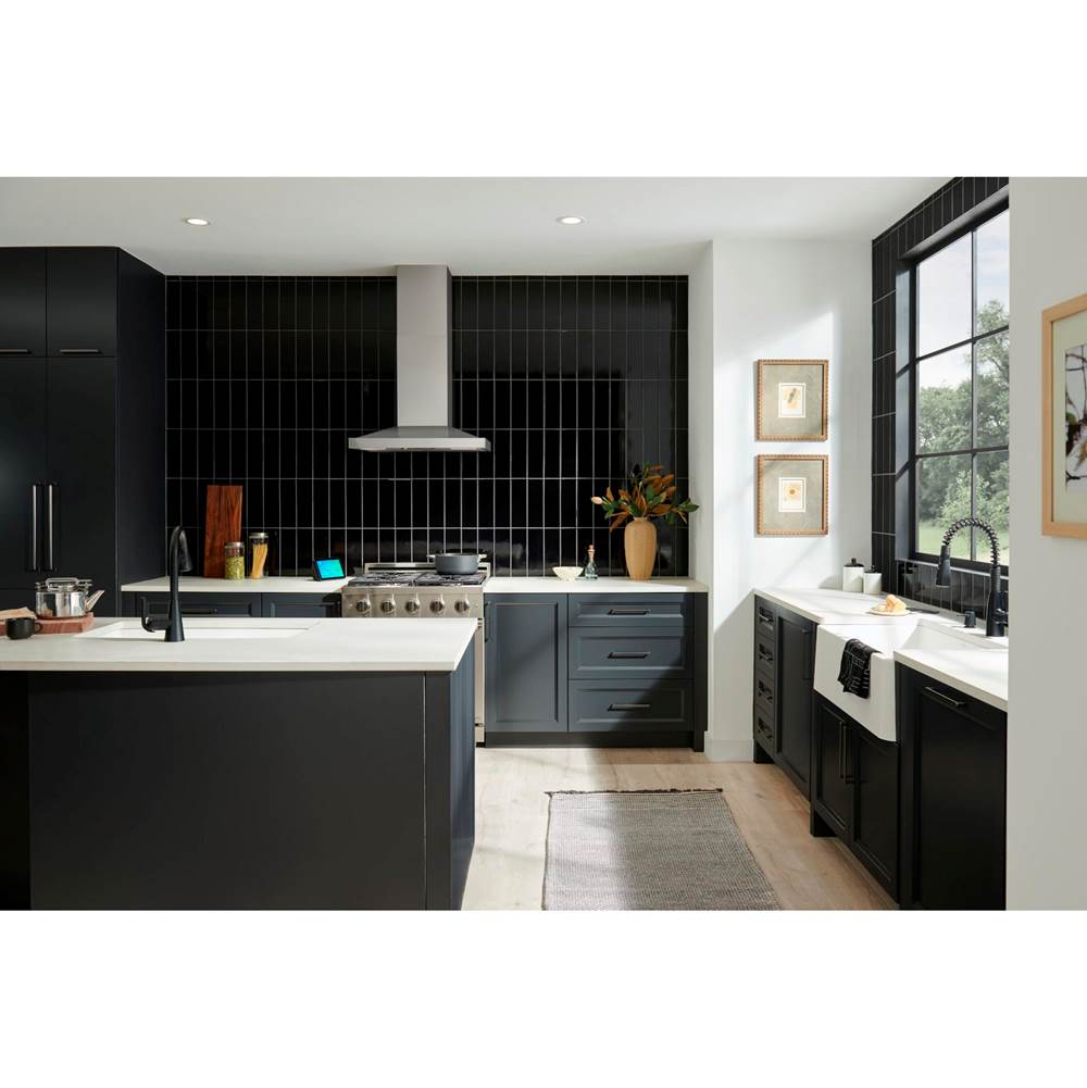 30-Inch Wall Mount Chimney Hood W/ Smartsense And Voice Control, 650 Max Blower Cfm, Black Stainless