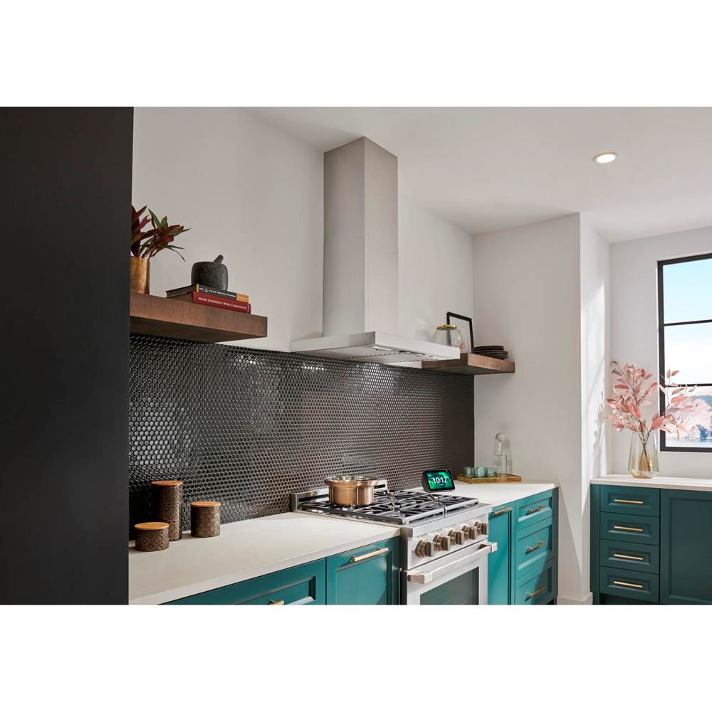 36-Inch Wall Mount Chimney Hood W/ Smartsense And Voice Control, 650 Max Blower Cfm, Stainless Steel