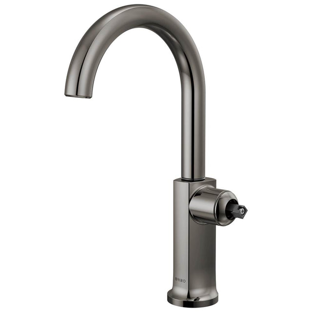 Brizo - Kintsu Bar Faucet with Arc Spout - Less Handle - Brilliance Black Onyx