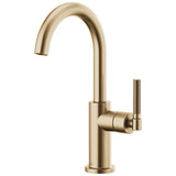 Brizo - Litze Bar Faucet with Arc Spout and Knurled Handle Kit - Luxe Gold