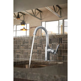 Litze Bar Faucet with Arc Spout and Knurled Handle Kit