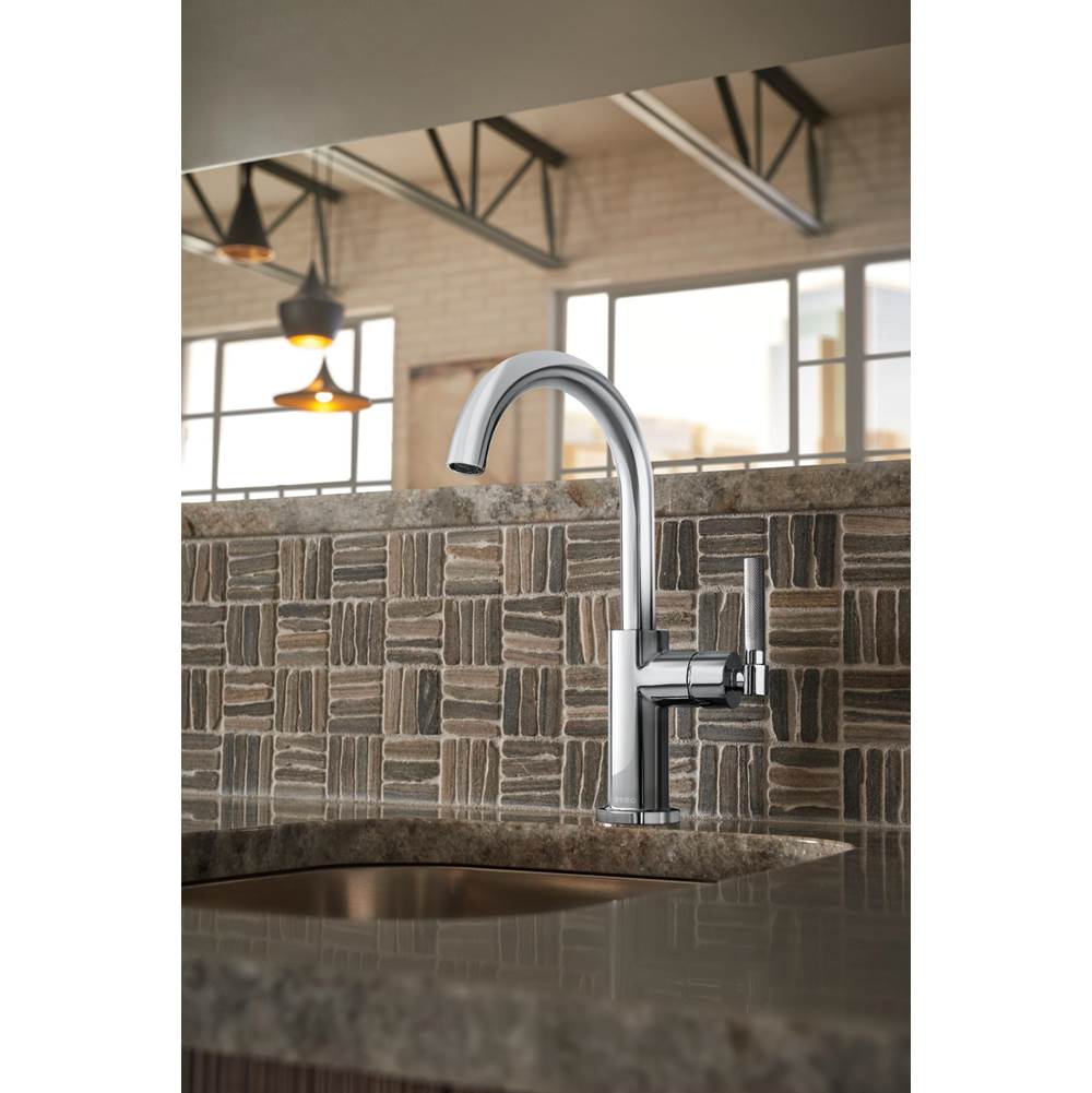 Litze Bar Faucet with Arc Spout and Knurled Handle Kit