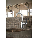 Litze Bar Faucet with Arc Spout and Knurled Handle Kit