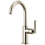 Brizo - Litze Bar Faucet with Arc Spout and Knurled Handle Kit - Polished Nickel