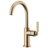 Brizo - Litze Bar Faucet with Arc Spout and Industrial Handle Kit - Luxe Gold