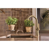 Litze Bar Faucet with Arc Spout and Industrial Handle Kit