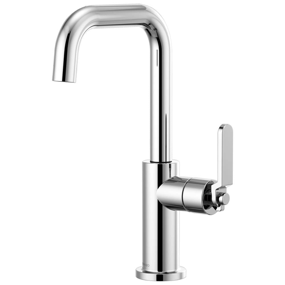 Brizo - Litze Bar Faucet with Square Spout and Industrial Handle Kit - Chrome
