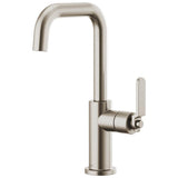 Brizo - Litze Bar Faucet with Square Spout and Industrial Handle Kit - Stainless