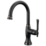Brizo - The TulhamE Kitchen Collection by Brizo Bar Faucet - Matte Black  With  Brilliance Black Onyx