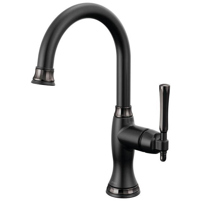 Brizo - The TulhamE Kitchen Collection by Brizo Bar Faucet - Matte Black  With  Brilliance Black Onyx