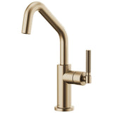 Brizo - Litze Bar Faucet with Angled Spout and Knurled Handle Kit - Luxe Gold