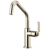 Brizo - Litze Bar Faucet with Angled Spout and Industrial Handle Kit - Polished Nickel