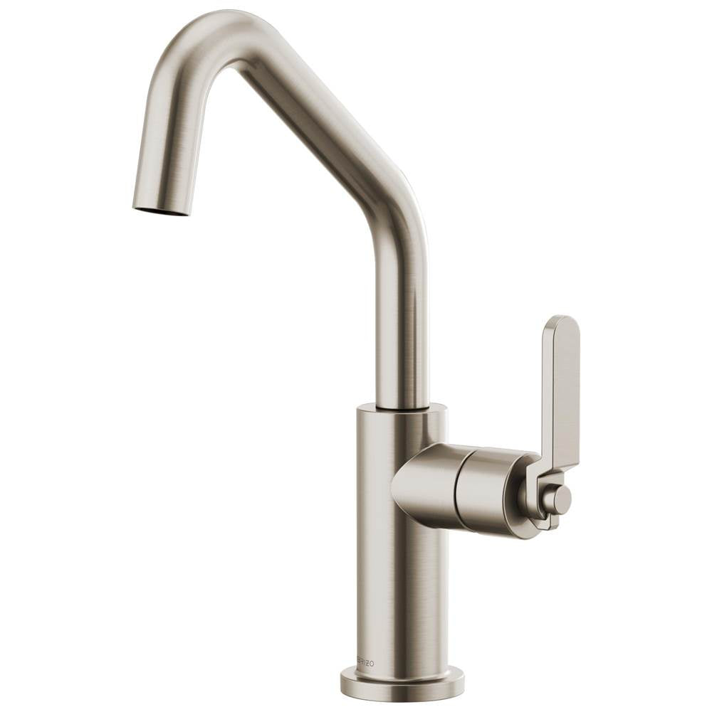 Brizo - Litze Bar Faucet with Angled Spout and Industrial Handle Kit - Stainless