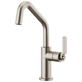 Brizo - Litze Bar Faucet with Angled Spout and Industrial Handle Kit - Stainless
