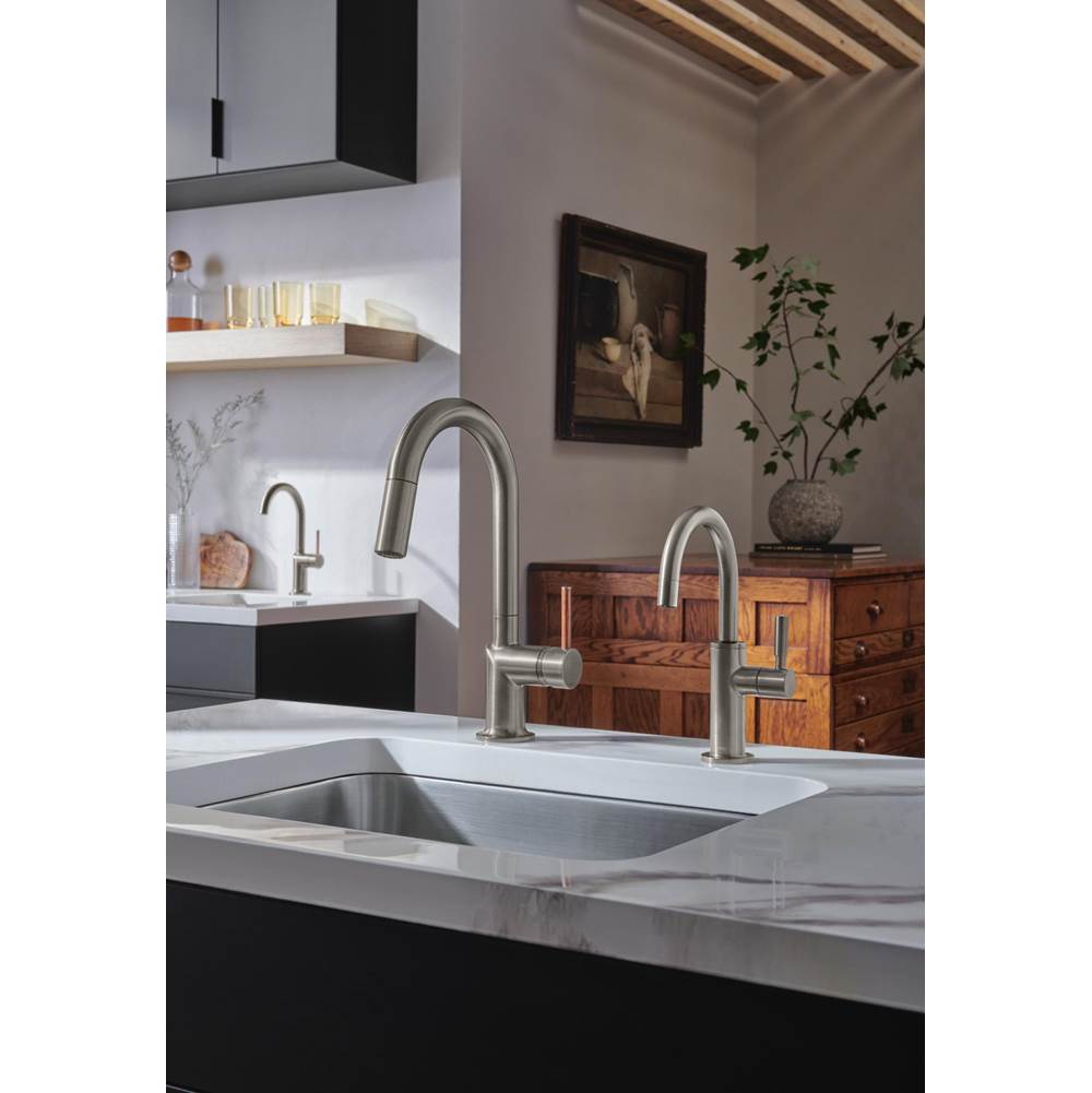 Odin Bar Faucet with Arc Spout - Less Handle