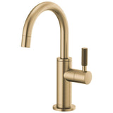Brizo - Litze Beverage Faucet with Arc Spout and Knurled Handle - Luxe Gold