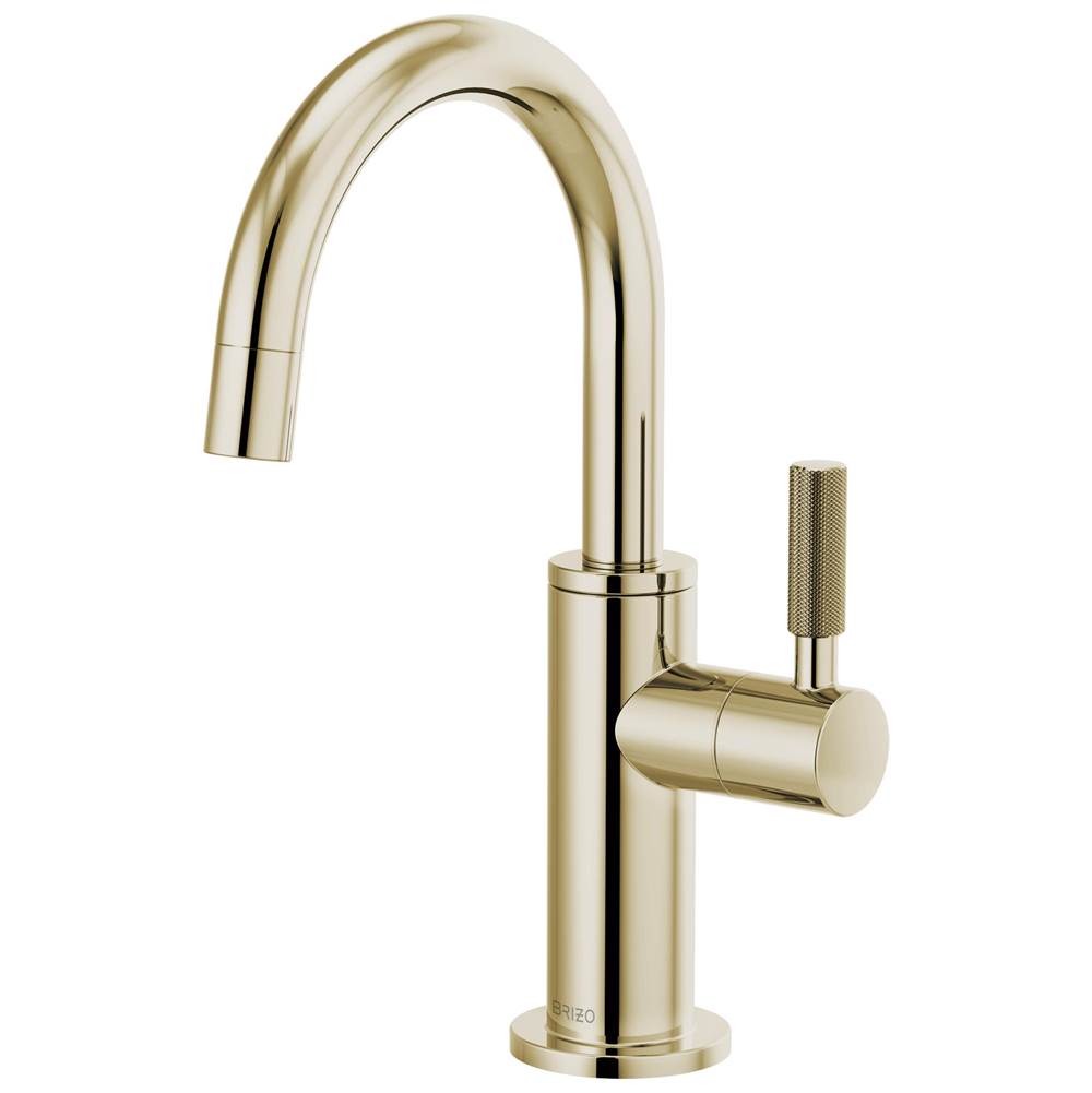 Brizo - Litze Beverage Faucet with Arc Spout and Knurled Handle - Polished Nickel