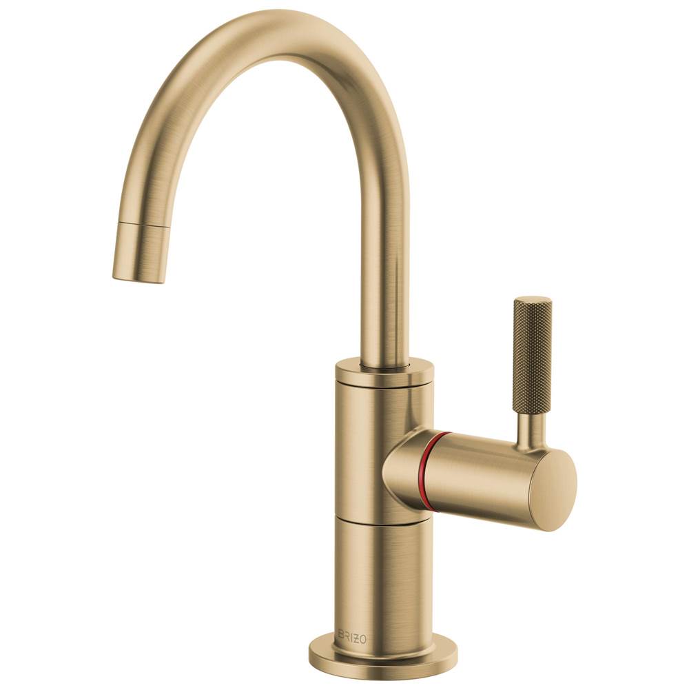 Brizo - Litze Instant Hot Faucet with Arc Spout and Knurled Handle - Luxe Gold
