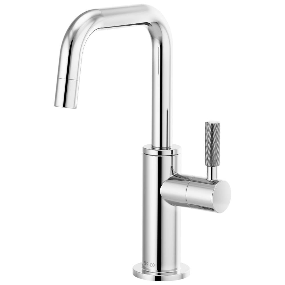 Brizo - Litze Beverage Faucet with Square Spout and Knurled Handle - Chrome