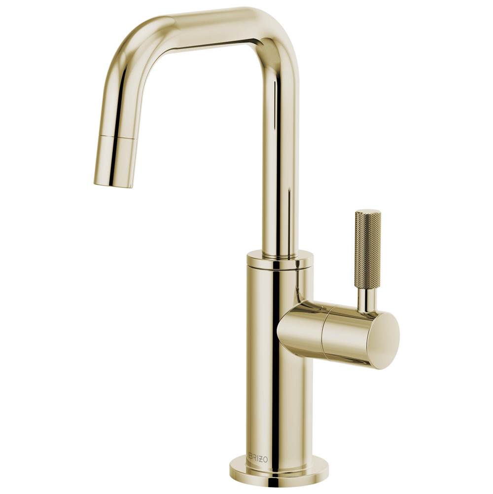 Brizo - Litze Beverage Faucet with Square Spout and Knurled Handle - Polished Nickel