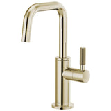 Brizo - Litze Beverage Faucet with Square Spout and Knurled Handle - Polished Nickel