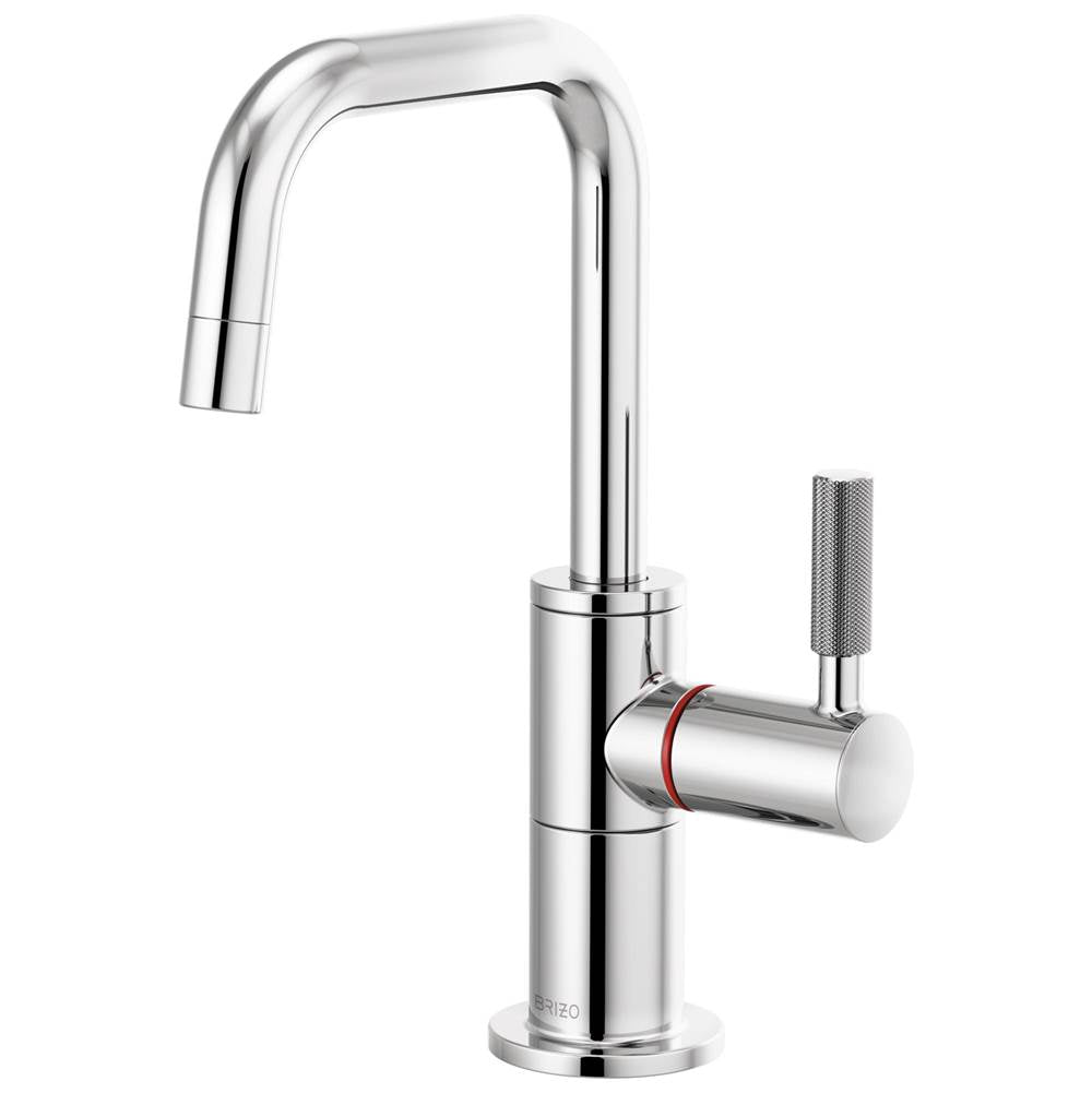 Brizo - Litze Instant Hot Faucet with Square Spout and Knurled Handle - Chrome