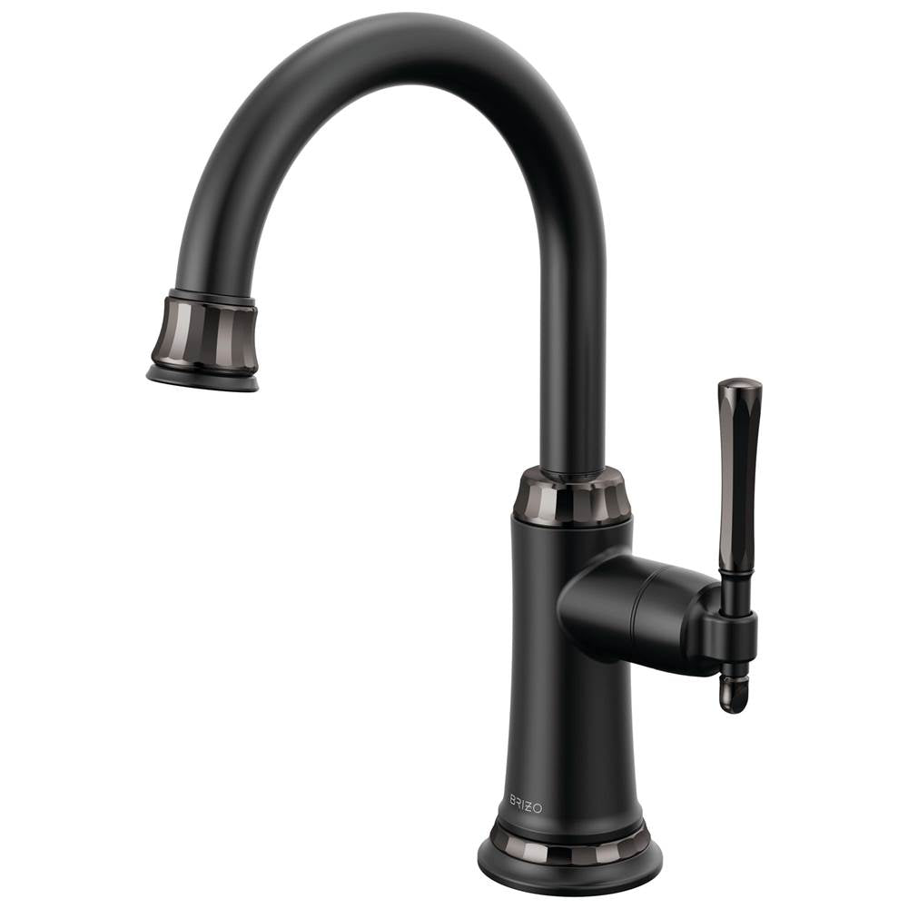 Brizo - The TulhamE Kitchen Collection by Brizo Beverage Faucet - Matte Black  With  Brilliance Black Onyx