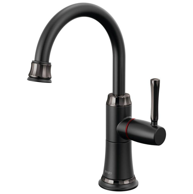 Brizo - The TulhamE Kitchen Collection by Brizo Instant Hot Faucet - Matte Black  With  Brilliance Black Onyx