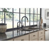 Litze Beverage Faucet with Angled Spout and Knurled Handle