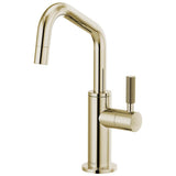 Brizo - Litze Beverage Faucet with Angled Spout and Knurled Handle - Polished Nickel