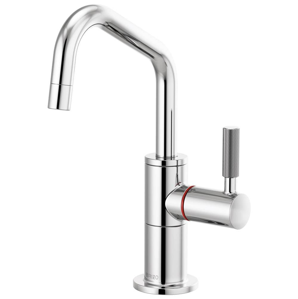 Brizo - Litze Instant Hot Faucet with Angled Spout and Knurled Handle - Chrome