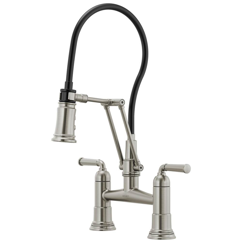 Brizo - Rook Articulating Bridge Faucet - Stainless