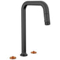 Brizo - Kintsu Widespread Pull-Down Faucet with Square Spout - Less Handles - Matte Black