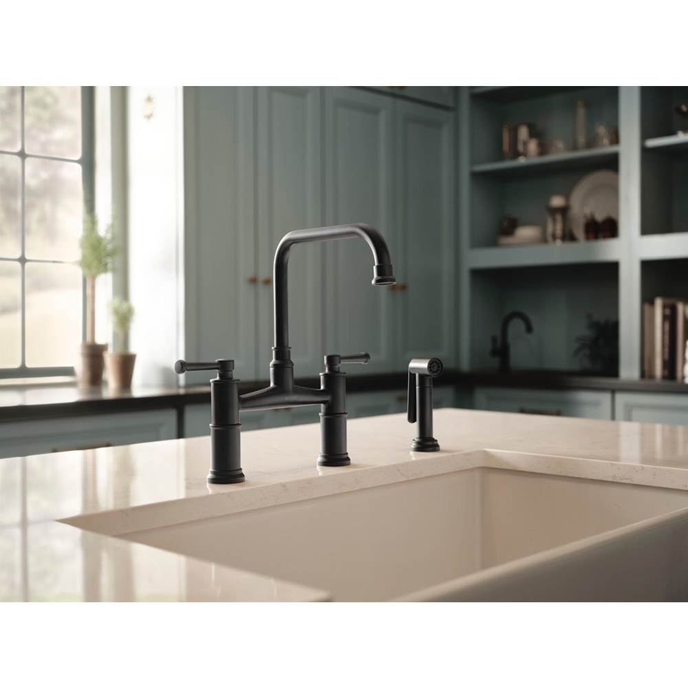 Artesso Bridge Faucet with Side Sprayer