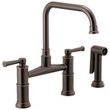 Brizo - Artesso Bridge Faucet with Side Sprayer - Venetian Bronze