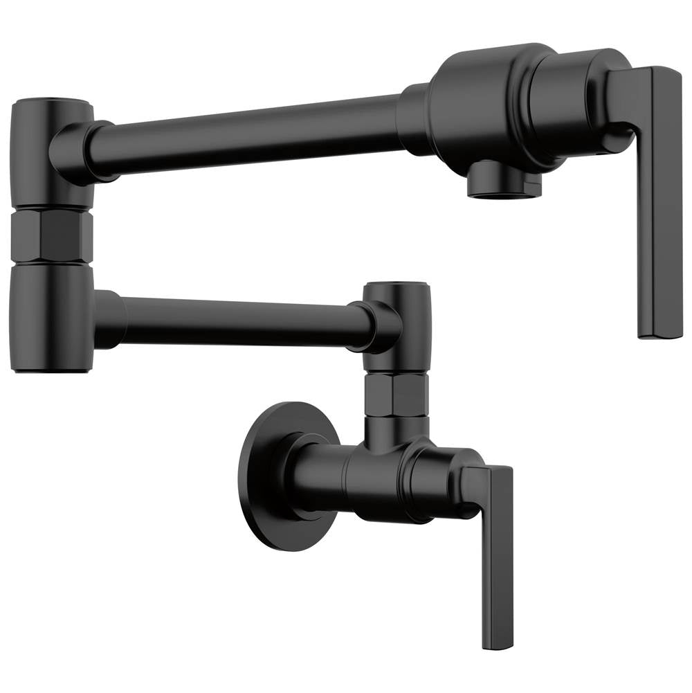 Brizo - Kintsu Wall Mount Pot Filler with Lever Handle - Matte Black