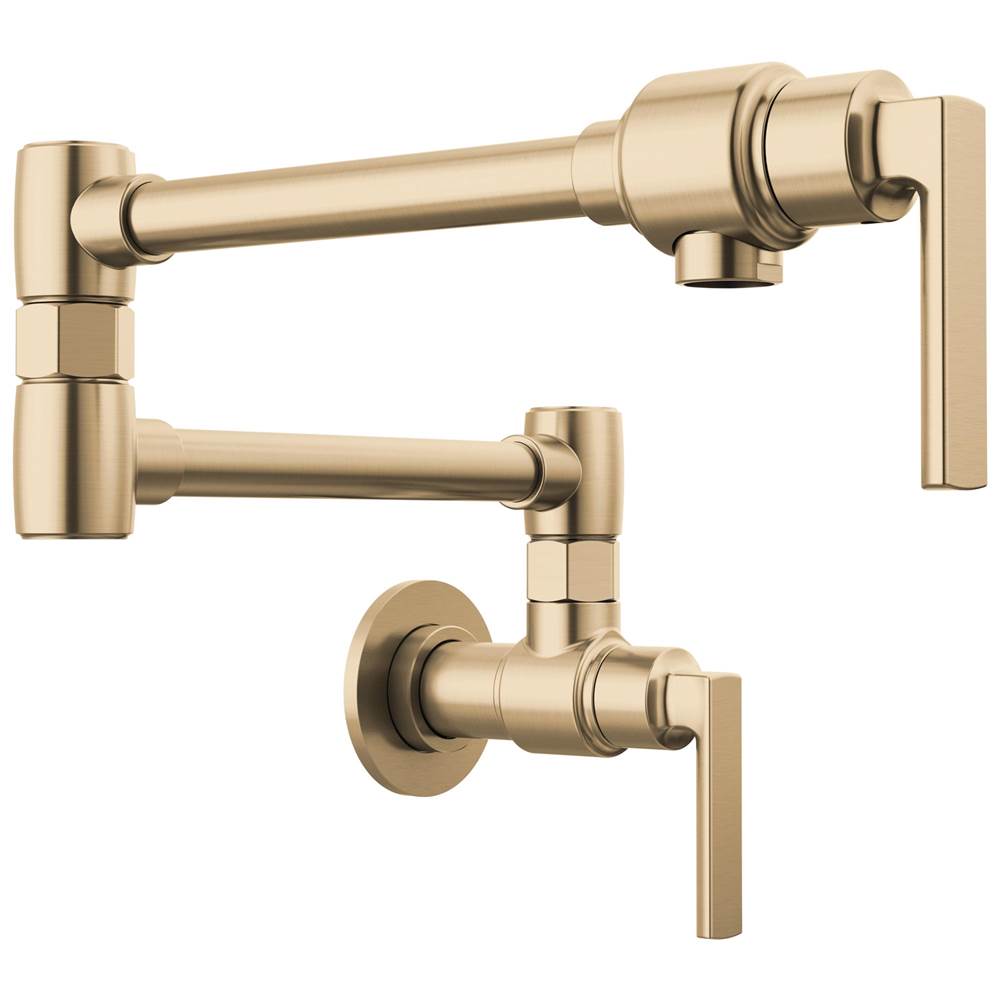 Brizo - Kintsu Wall Mount Pot Filler with Lever Handle - Luxe Gold